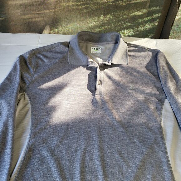 IZOD Mens XX-Large Gray Golf Long Sleeve Tournament Polo NEW - Picture 5 of 11